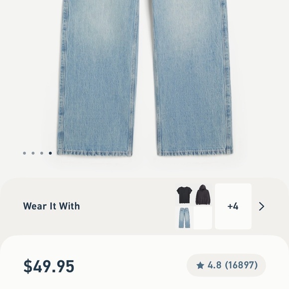 Hollister Low-rise Light Wash Wide-Leg Women's Jeans - Picture 4 of 5